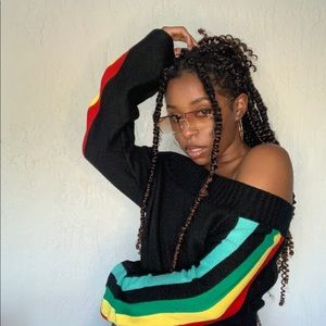 Rainbow Sleeve Sweater 🌈 | Black